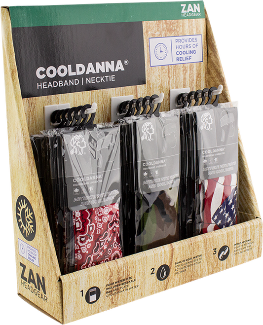 ZAN HEADGEAR Cotton Cooldanna - 18 pack DISPF-ZCCBS