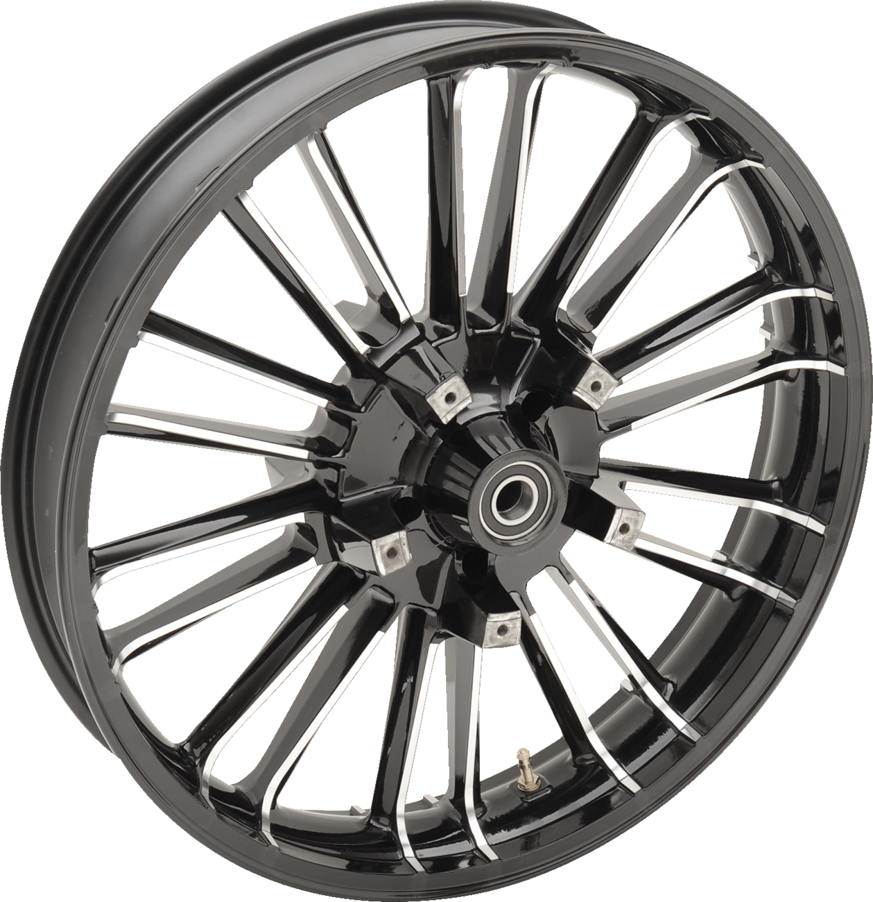 COASTAL MOTO Front Wheel - Atlantic 3D - Dual Disc/ABS - Black Cut - 21"x3.50" 3D-ATL213BCABST