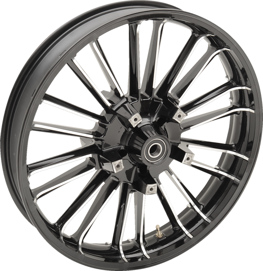 COASTAL MOTO Front Wheel - Atlantic 3D - Dual Disc/ABS - Black Cut - 21"x3.50" 3D-ATL213BCABST