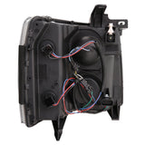 ANZO 07-13 Chevrolet Silverado 1500 Plank Style Projector Headlights Black w/ Amber 111410