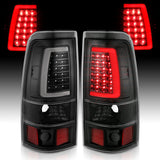 ANZO 2003-2006 Chevy Silverado 1500 LED Taillights Plank Style Black w/Clear Lens 311333