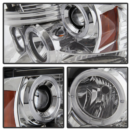 Spyder Dodge Ram 1500 09-14 10-14 Projector Headlights Halogen- LED Halo LED - Chrm PRO-YD-DR09-HL-C 5010049