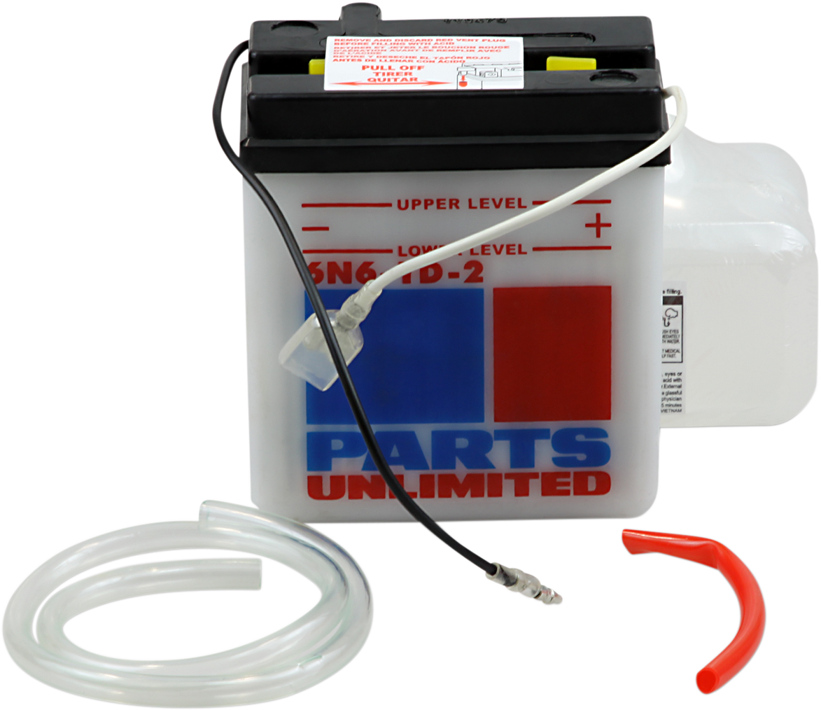 Parts Unlimited Battery - 6n6-1d-2 6n6-1d-2-Fp