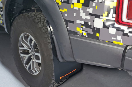 Rally Armor 17-20 Ford F-150 Raptor Black UR Mud Flap w/ Dark Grey Logo MF53-UR-BLK/DGRY