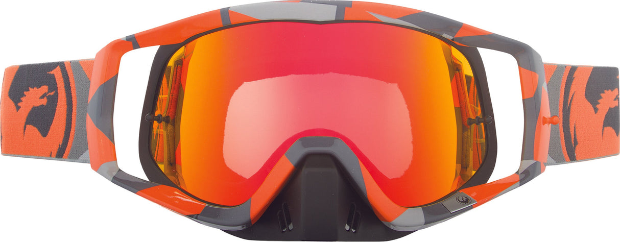 DRAGON Vendetta Goggles Orange Flair Red Ion W/10 Pk Tearoff 722-1880