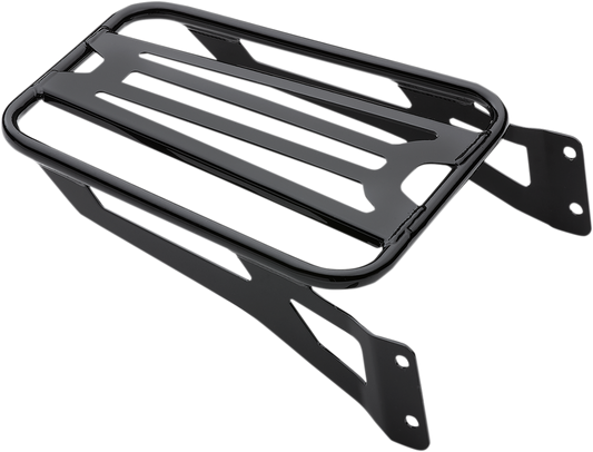 COBRA Sissy Bar Luggage Rack - Black - Tubular N/F FXDWG MODELS 602-3500B