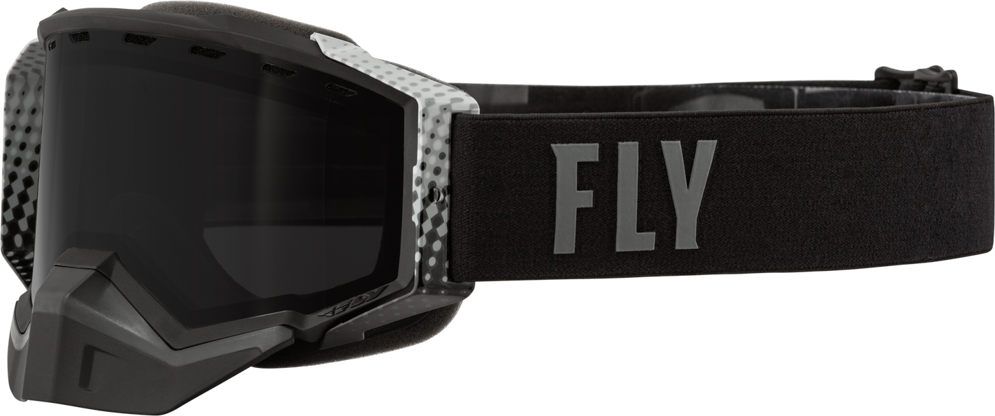 FLY RACING Zone Pro Snow Goggle Blk/Grey W/ Black/Polarized Smoke Lens 37-50330