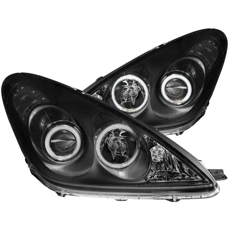ANZO 2002-2003 Lexus Es300 Projector Headlights w/ Halo Black 121232