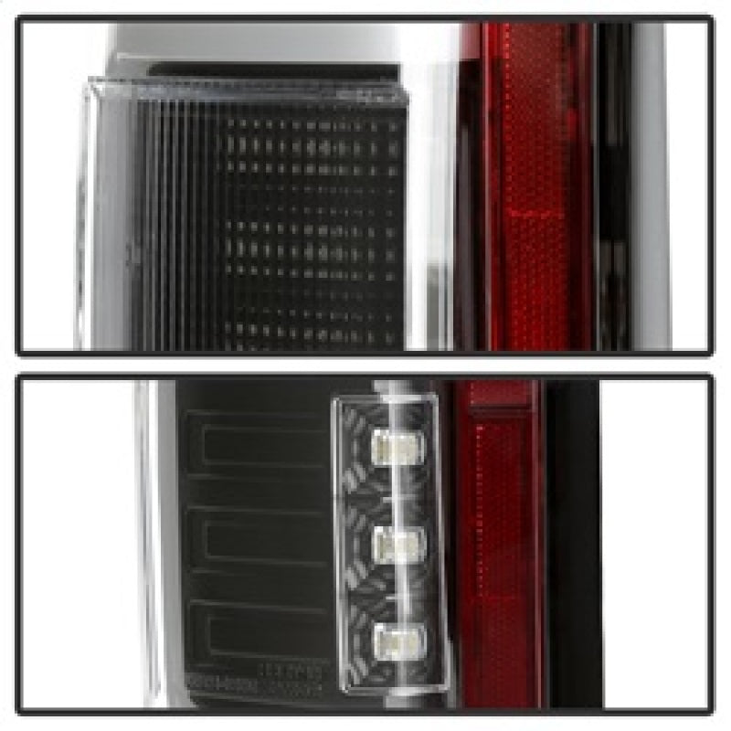 Spyder 15-18 Ford F-150 Light Bar LED Tail Lights (w/Blind Spot) - Black (ALT-YD-FF15015BS-LBLED-BK) 5085313