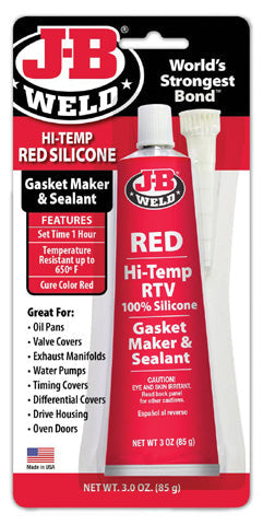 Jb Weld High Temperature Red Acetoxy -3oz 446007