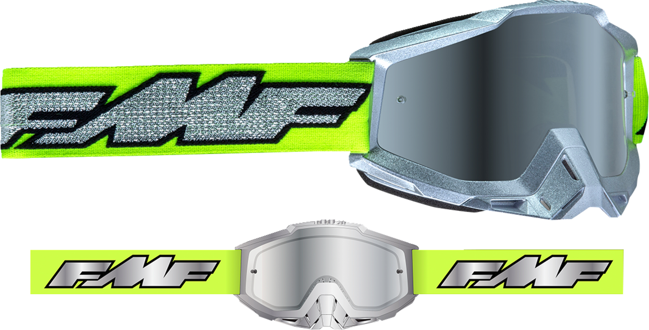 Gafas FMF PowerBomb - Rocket - Lima plateada - Espejo plateado F-50037-00011 2601-3294 