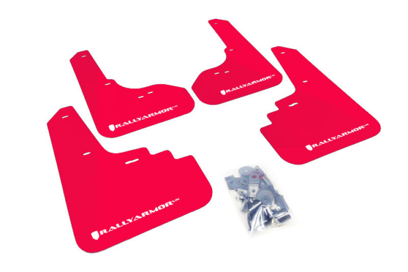 Rally Armor 2005-2009 Legacy GT and Outback UR Red Mud Flap w/ White Logo MF4-UR-RD/WH