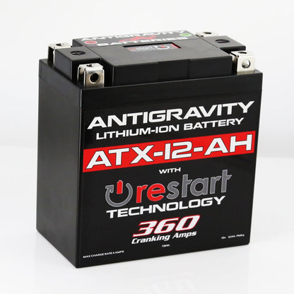 Antigravity YTX12B-BS Lithium Battery w/Re-Start AG-ATX12-AH-RS