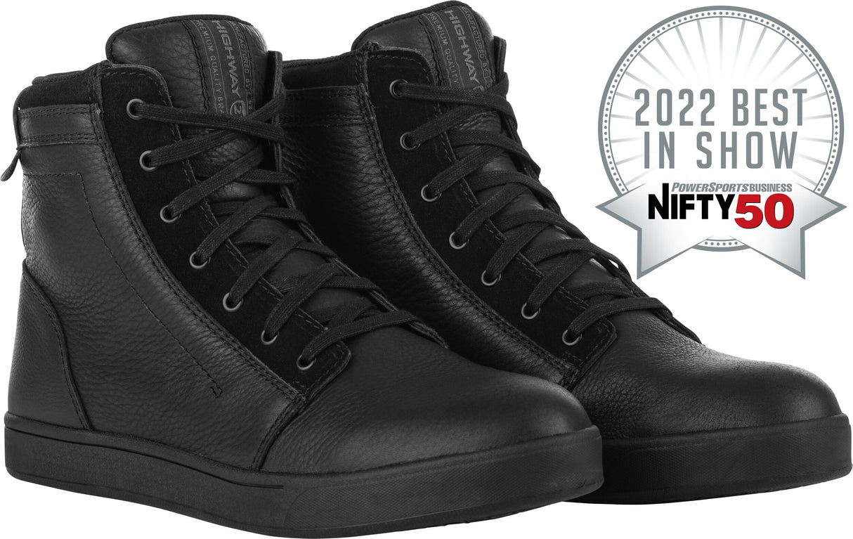 HIGHWAY 21 Axle Leather Waterproof Shoes Black/Black Sz 08 361-99608