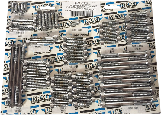 DRAG SPECIALTIES Engine Allen Bolt Kit - Chrome - M8 MK775