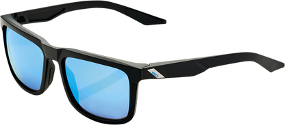 100% Blake Sunglasses - Matte Black - HiPER Blue Mirror 60028-00001