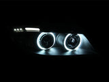 ANZO 2006-2008 BMW 3 Series E90-E91 Projector Headlights w/ Halo w/ LED Bar Black (CCFL) 121335