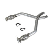 BBK 11-14 Mustang 3.7 V6 Short Mid X Pipe With Catalytic Converters 2-1/2 For BBK Long Tube Headers 1461