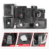 ANZO 88-98 Chevrolet C1500 Crystal Headlights Black 111505