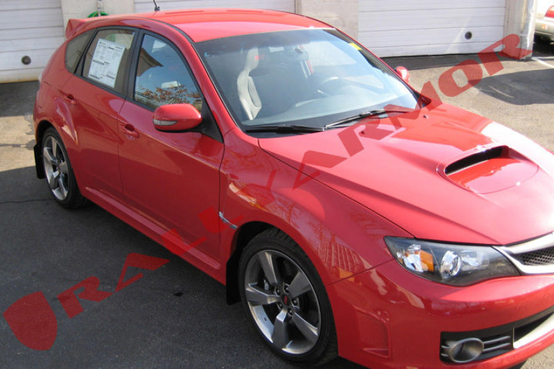 Rally Armor V2 08-11 STI (hatch only) / 11 WRX (hatch only) UR Black Mud Flap w/ Red Logo MF15-UR-BLK/RD