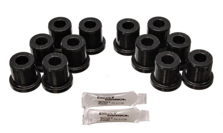Energy Suspension 81-89 Toyota FJ40/FJ60 Landcruiser 2/4WD Blk Front & Rear Leaf Spring Bushing Set 8.2106G