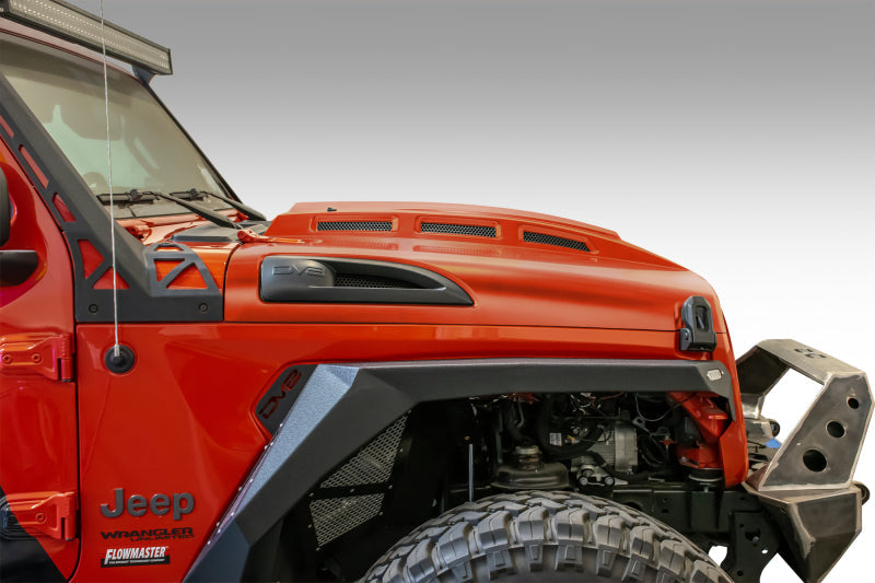 DV8 Offroad 18+ Jeep JL Heat Dispersion Hood - Primer Black HDMBJL-01