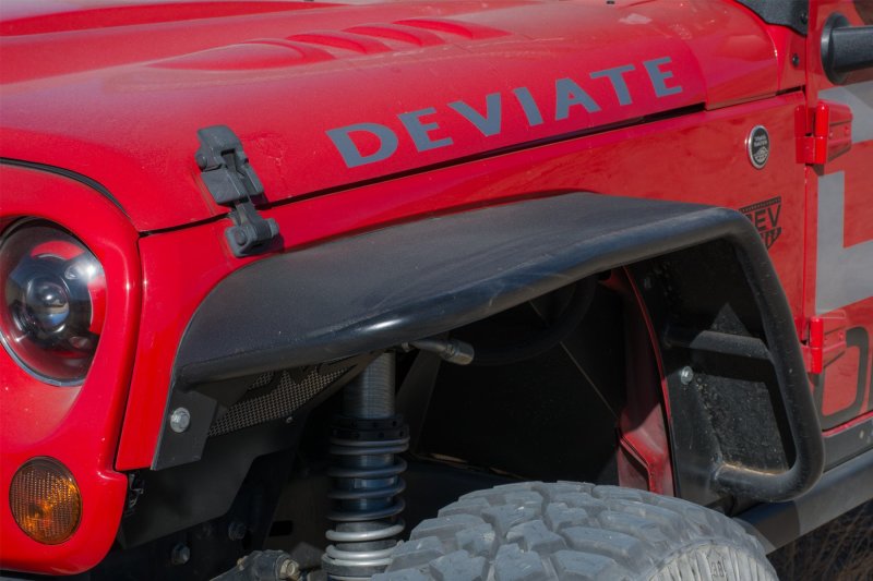 DV8 Offroad 07-18 Jeep Wrangler JK Front & Rear Flat Tube Fenders FENDB-02