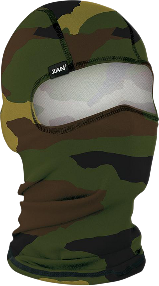 ZAN HEADGEAR Polyester Balaclava - Woodland Camo WBP118