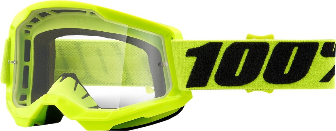 100% Strata 2 Goggles - Yellow - Clear 50027-00003