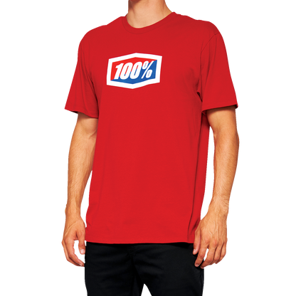 100% Official T-Shirt - Red - Medium 20000-00011