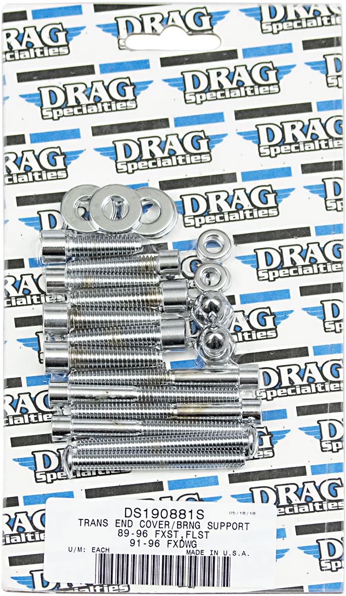 DRAG SPECIALTIES Smooth Transmission End Bolt Set - Softail MK268S