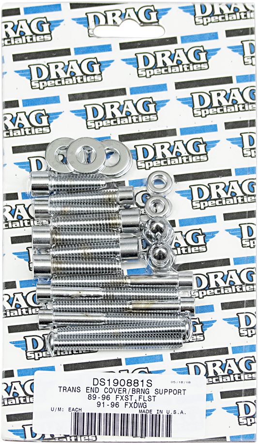 DRAG SPECIALTIES Smooth Transmission End Bolt Set - Softail MK268S