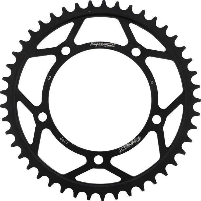 SUPERSPROX Rear Sprocket Steel 45t-525 Blk Suz/Tri RFE-1792-45-BLK