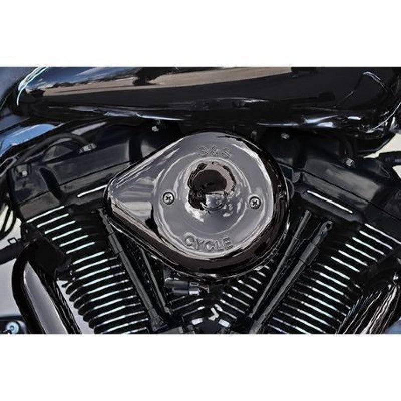 S&S Cycle 17-23 M8 Models Lava Chrome Stealth Teardrop Air Cleaner Kit 170-0781