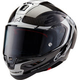 IN STOCK ALPINESTARS Supertech R10 Helmet - Element - Carbon/Silver/Black - XL 8200324-1368-XL