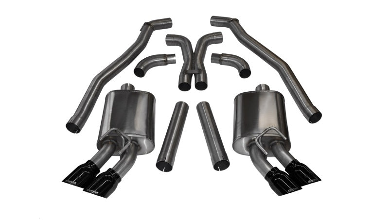 Corsa 12-13 Chevrolet Camaro Coupe ZL1 6.2L V8 Black Sport Cat-Back + XO Exhaust 14971BLK