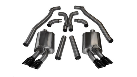 Corsa 12-13 Chevrolet Camaro Coupe ZL1 6.2L V8 Black Sport Cat-Back + XO Exhaust 14971BLK