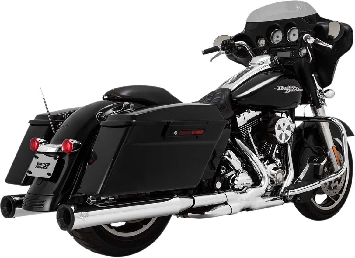 VANCE & HINES 4" Eliminator Mufflers - Chrome/Black 16706