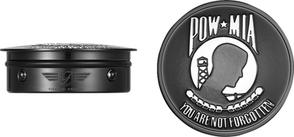 FIGURATI DESIGNS Swing Arm Covers - POW MIA - Custom - Black FD55-POW-BLK