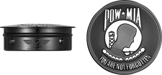 FIGURATI DESIGNS Swing Arm Covers - POW MIA - Custom - Black FD55-POW-BLK