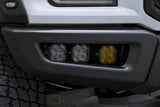 Diode Dynamics 17-20 Ford Raptor SS3 LED Fog Light Kit - Yellow Pro DD6366