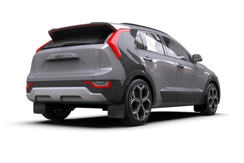 Rally Armor 2023 Kia Niro SG2 Black UR Mud Flap White Logo MF21-UR-BLK-WH