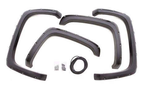 Lund 14-17 Toyota Tundra RX-Rivet Style Textured Elite Series Fender Flares - Black (4 Pc.) RX607T