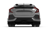 Rally Armor 17-19 Honda Civic Sport Touring Black UR Mud Flap w/ Dark Grey Logo MF51-UR-BLK/DGRY