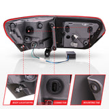 ANZO 2014-2016 Jeep Grand Cherokee LED Taillights Red/Smoke 311269