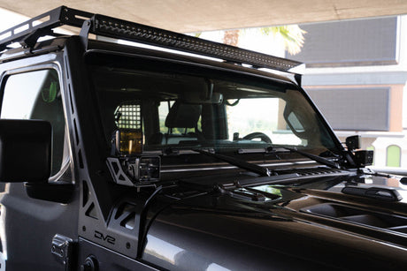 DV8 Offroad 2018+ Jeep Wrangler JLO A Pillar Dual Light Pod Mounts LBJL-11