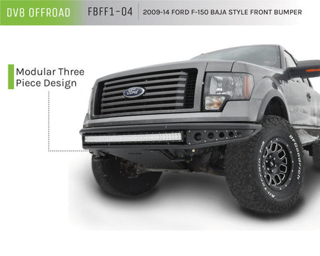 DV8 Offroad 09-14 Ford F-150 Baja Style Front Bumper FBFF1-04