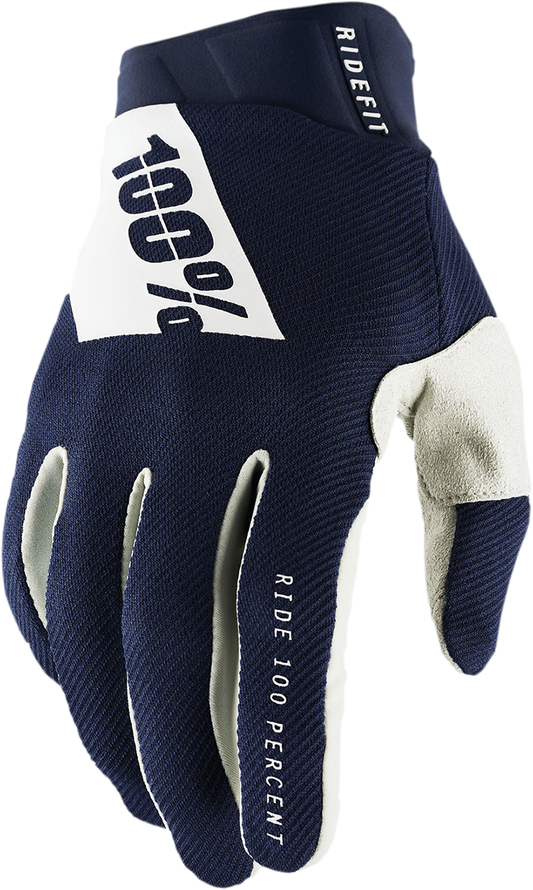 100% Ridefit Gloves - Navy/White - 2XL 10010-00029