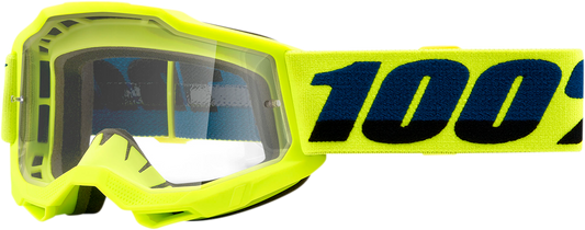 100% Youth Accuri 2 Goggles - Fluo Yellow - Clear 50024-00001