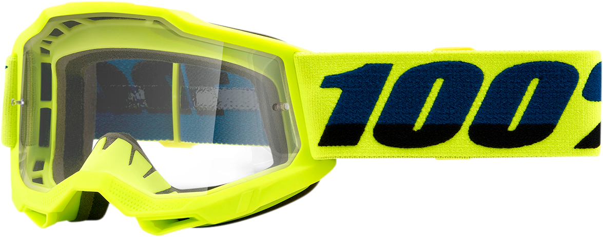 100% Youth Accuri 2 Goggles - Fluo Yellow - Clear 50024-00001